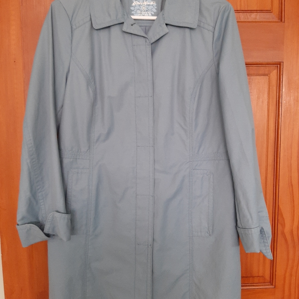Ladies Pale Blue Rain Coat